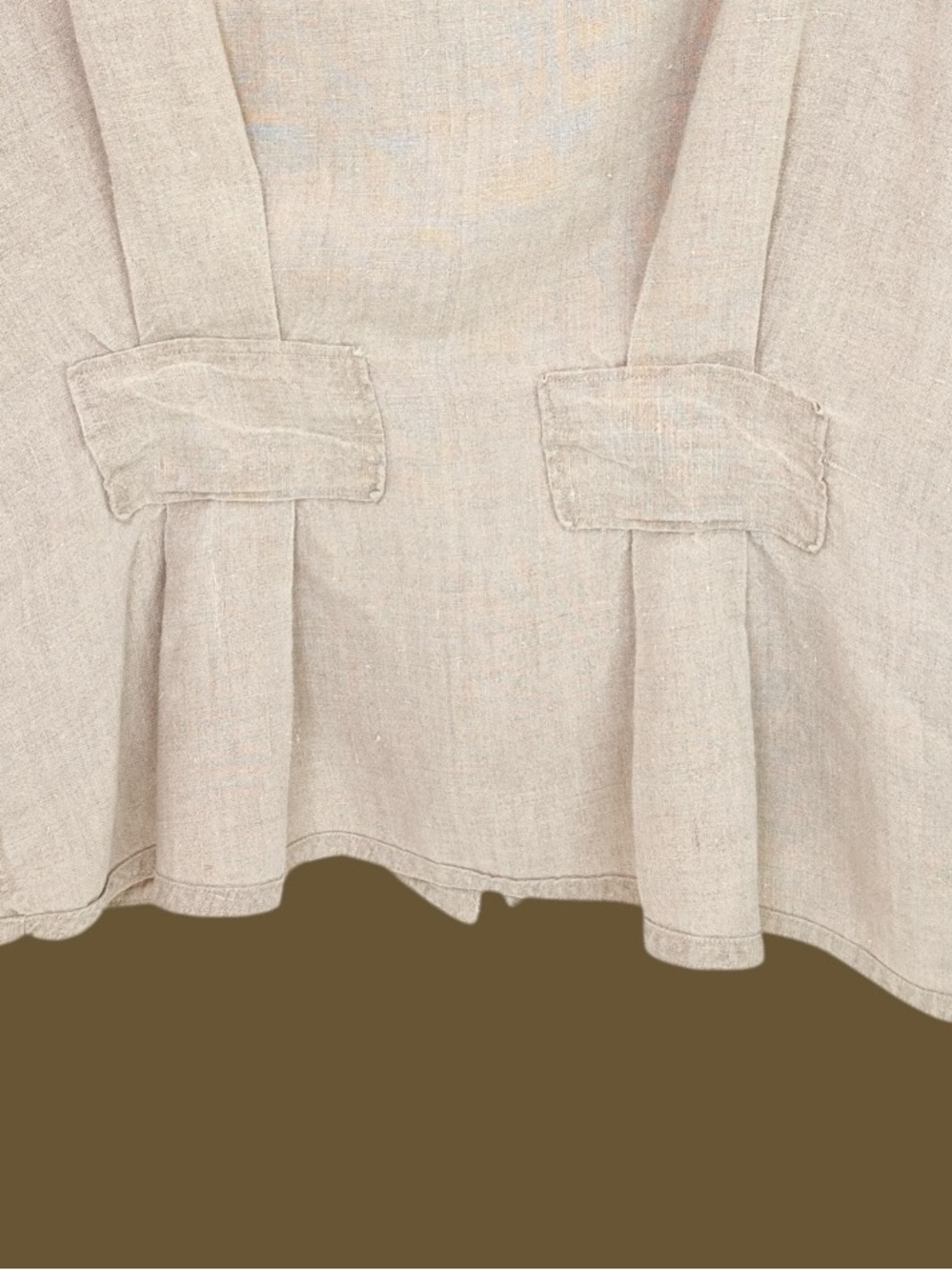 Vtg Angelheart Designs FLAX 100% Linen Oversized Lagom Blazer Lagenlook USA L - Picture 5 of 10